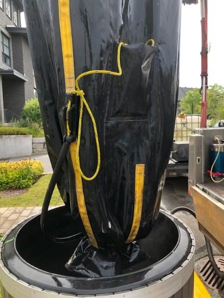 Sac de levage neuf installé