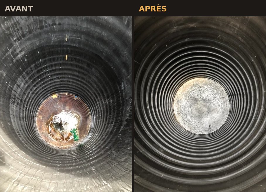 Avant / après lavage cuve
