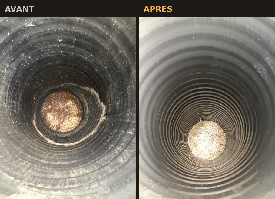 Avant / après nettoyage fond